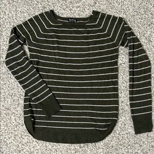 Pink Clover Forest Green Striped Pullover